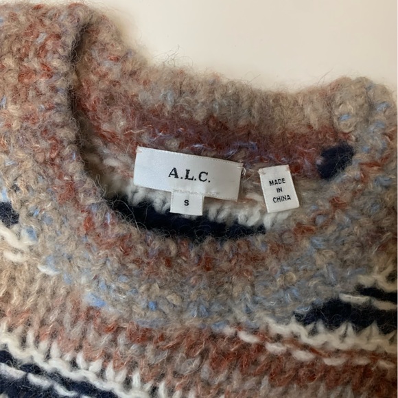 A.L.C. Multicolor Striped Long Sleeve Dress - Picture 5 of 9